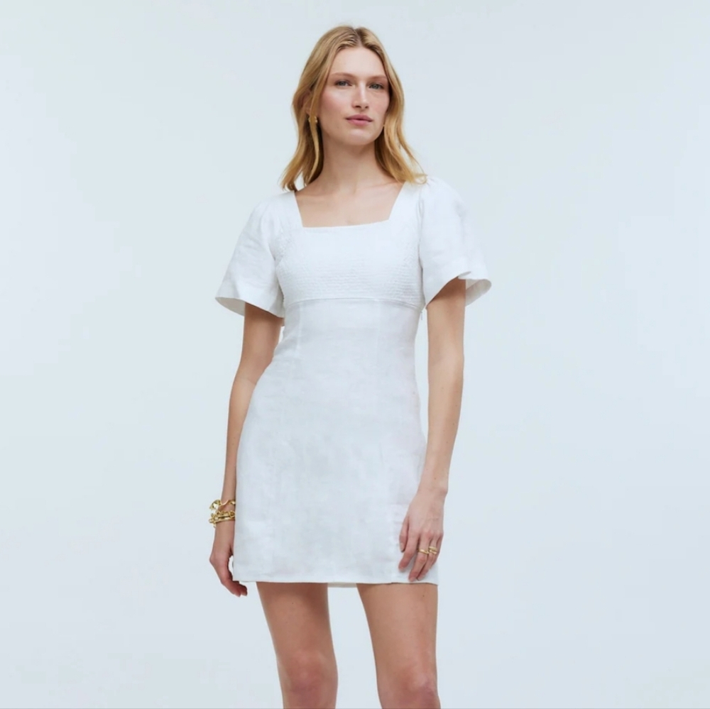 Madewell Alexi Flutter Sleeve Summer Linen Blend Minidress - NWT - Various Sizes